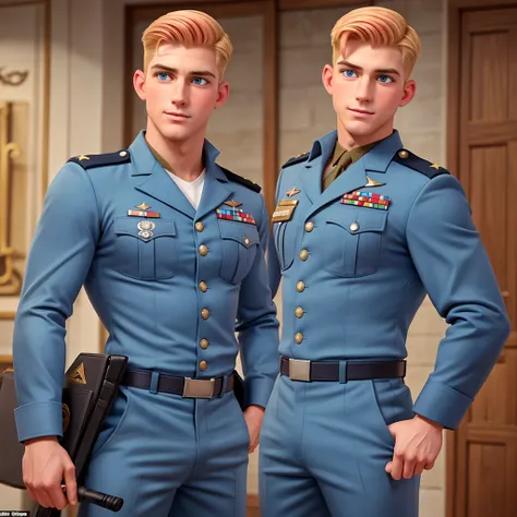 pinup ryan cooper . ryan cooper could easily be the perfect army officer. he was wearing only trousers , and blond hair was visi...