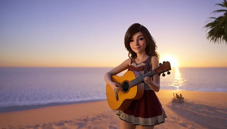 Ukulele, por Genevieve Naylor (sunrise in the background); HD image