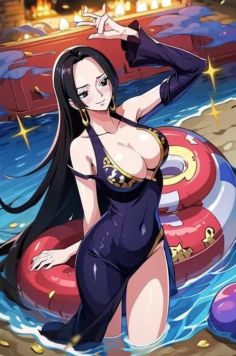 Random patterned swimsuit、Random Swimsuit、Swimsuits in random colors、Random pose、、Acme Face、Random pose、, Black Eyes、Big Breasts、Semi-long hair、Black Hair、Sandy Beach、、、nsfw、Highest quality、1 girl、solo、Ocean、Sexy pose、Random pose、Blushing、wet、Embarrassed、I...