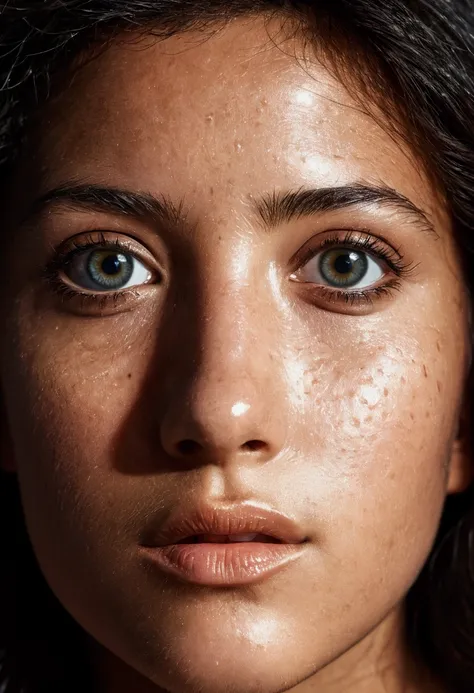 Le portrait représente une jeune fille séduisante aux cheveux noirs. Sa peau légèrement foncée contraste magnifiquement avec ses cheveux dun noir profond, lui donnant un air mystérieux et captivant. Ses yeux brillants, peut-être dun brun intense, ajoutent ...