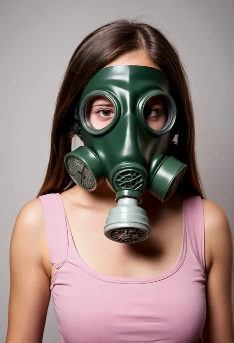 girl fart gas mask foul smell ass discomfort choking 