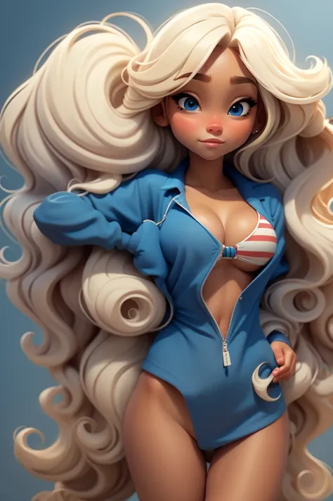 , straight hair, blonde hair, blonde, bikini usa in colors blue red and white