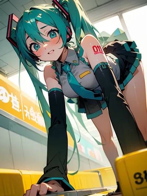 Browsing Caution，Cum on my chest，train，cumin ，On all fours，Vaginal,，Great Crowds，Hatsune Miku，train，One Man，blush，