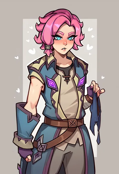 maeve from paladins, provocatively removing his clothes