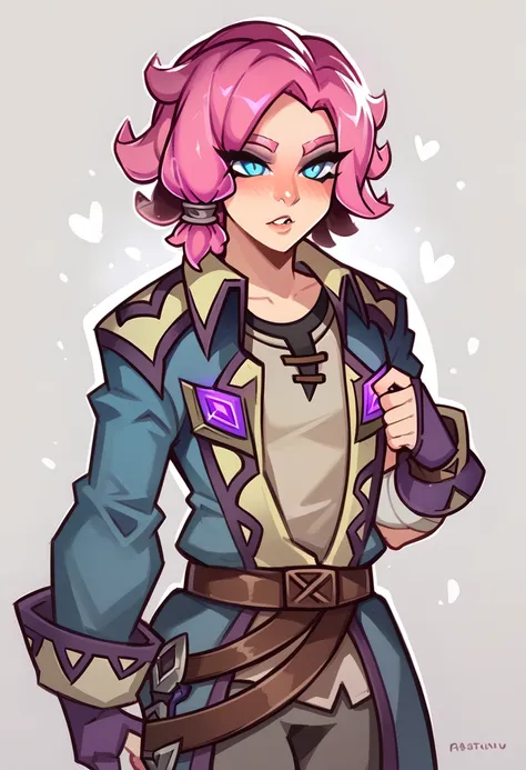 maeve from paladins, provocatively removing his clothes