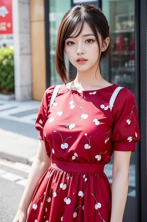 Incorporate cherry elements into clothing，Can create a stylish and interesting look。Here are some suggestions，Help you wear cherry elements：

Cherry print clothing：Choose a cherry print top or dress。These prints can be photo-realistic cherry patterns，It ca...