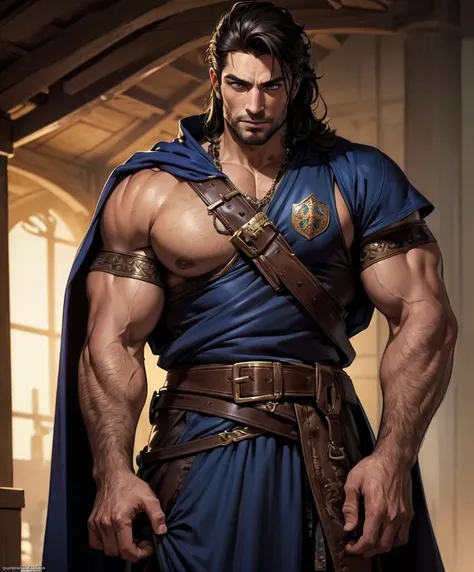 score_9, score_8_up, score_8,  (((Single character image.))) (((1boy))) (((Dressed in medieval fantasy attire.)))    Design an exciting, intrepid male adventurer for a dark fantasy setting.  He is handsome, well built and inspiring, exciting and looks athl...