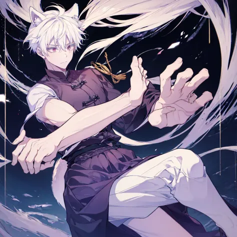 ((1boy)) (dogboy)) ((jujustu kaisen style)) ((long white hair)) ((wolf ears)) ((wolf tail))

inu has long white hair that goes t...