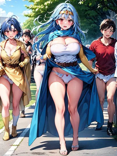 (A woman is walking, Windでスカートがめくれている, White panties:1:3), Beautiful Anime Woman, Beautiful art style, Anime characters, ((Smooth texture, Realistic texture, アニメCGWind)), ((Highest quality)), (Very detailed), (Very detailed CG 統合 8k 壁紙), Very detailed, Hig...