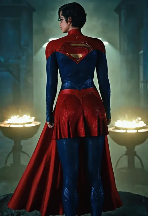 (girl with skirt),( showing her ass),(dceu supergirl)