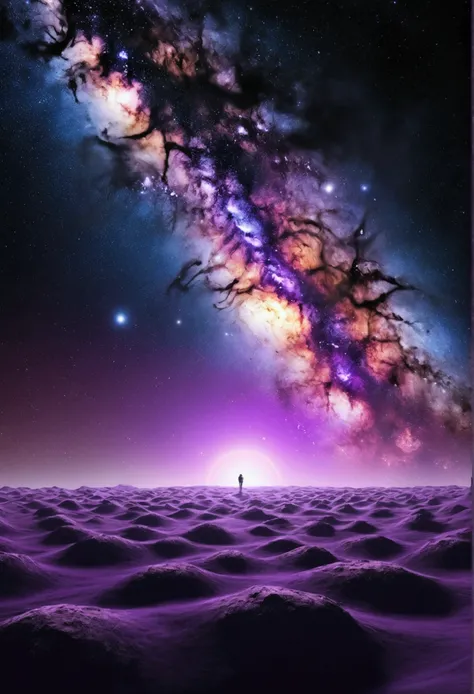 Empty and purple universe, beautiful and chaotic, Nothing