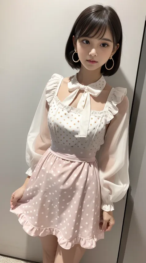 (luxury maxi long dress in pink, long sleeve ruffle, white maid apron, white prim head), (invite a man to have sex, sensational,...