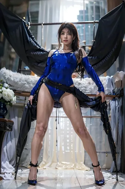 a 30-year-old asian female gladiator poses for a photo，tall and sexy，mature and charming，lewd exposure ，sweaty and sweaty，shiny ...