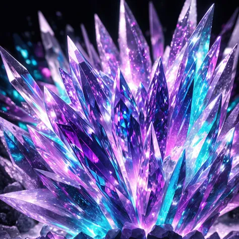 a close up of a crystal with a purple light in the background, glowing crystals, beautiful crystals, colorful crystals, crystals, crystalized, magical crystals, crystals enlight the scene, crystal material, glowing crystal on a rock, dimly glowing crystals...