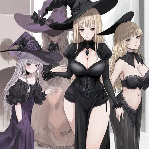 Mature Woman, (((Very realistic)))、(((witch)))、Delicate and precise expression、(((35 歳のイギリスの美人witch)))、Fluffy blonde、(美人witch)、(((Very large)))、(((Cleavage)))、(((とても深い森の奥に住む美人witch....)))、とてもセクシーな美人中年witch、high resolution、Masterpiece、AI’s masterpiece、A pho...