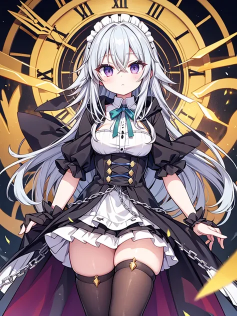 Izayoi Sakuya Ripper Clock Black Cloak Thick Chain Knife