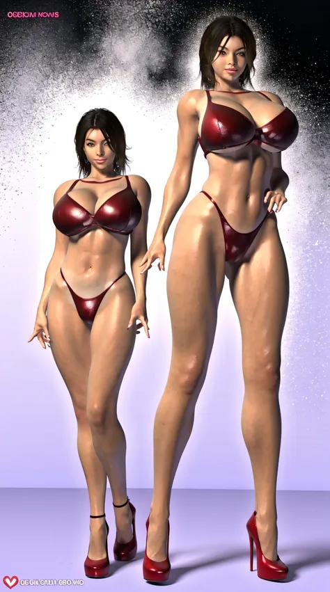 A MATURE WOMAN, HUGE FAKE , (BEAUTIFUL FACE), (RGB), ( sexy red BRA), (HIGH HEELS), (PERFECT BODY:1.2), (LONG LEG), (FULL BODY:1.3), FRONT, (STANDING:1), SEXY BODY, EXPOSE MUSCLE ABS, UHD, 8K, 1080P.