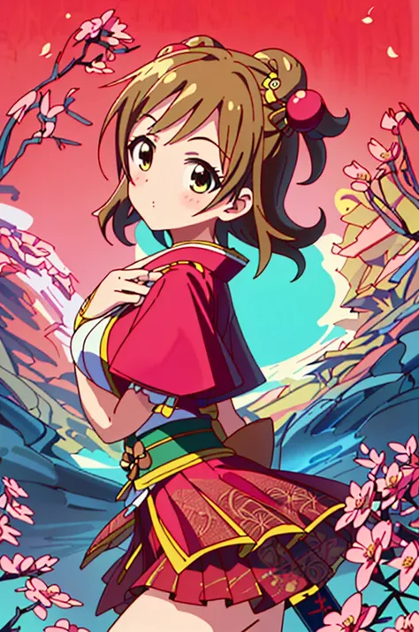 Highest quality，High resolution， (((Haruka Amami))) ，((Idolmaster)) ，（fan），One person，warrior，（Red_coat），kimono，woman，One personで，strongest，Anime Style，（Milky Way_background），(Limbs)，(Full Finger)，(Accurate fingertips), (The finer details), (Super detailed...