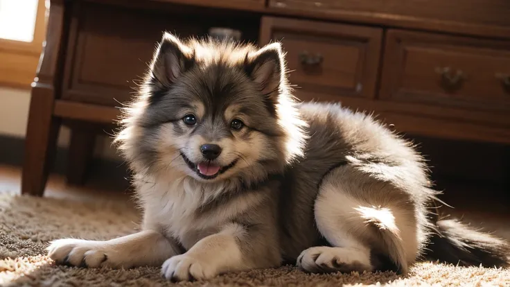 Cheerful Keeshond_A Fluffy Ball 