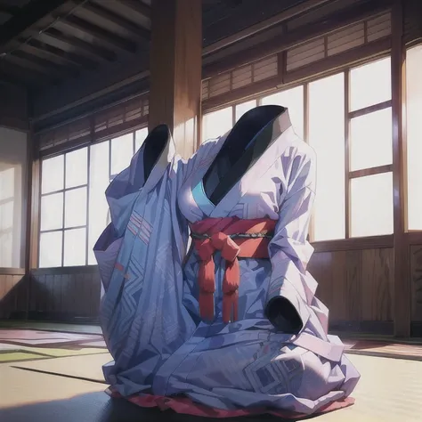 kimono (invisible, no humans, Headless, Faceless:1.5), cute big breasts, Ridiculous, High resolution, Super detailed, clothing details