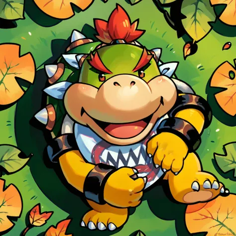 jbowser, lying on the leaves