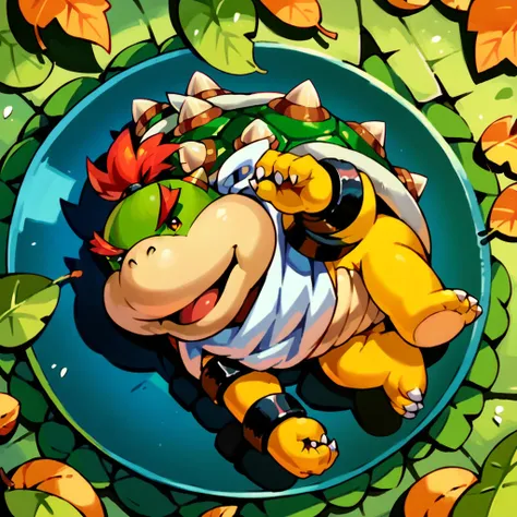 jbowser, lying on the leaves