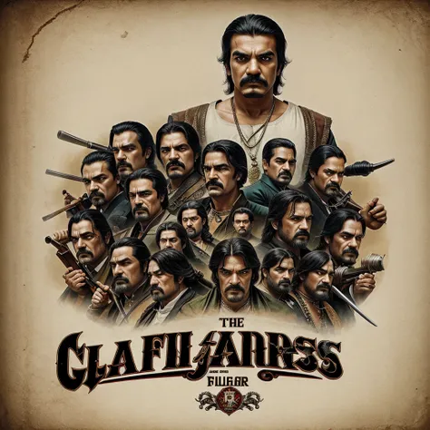 Create a logo for gangs of bihar mus include "gangs of bihar" text in it theme must be vintage 