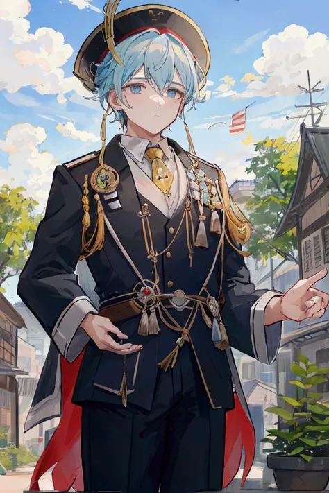 Elliot is expressing his gratitude and determination to the residents.。In the background、A scene of the defense line being improved and the supply system being improved.、It depicts the residents understanding their roles and taking action.、Please express i...