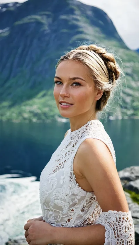 Beautiful woman in Norway