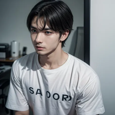 Man with shirt written macro studios