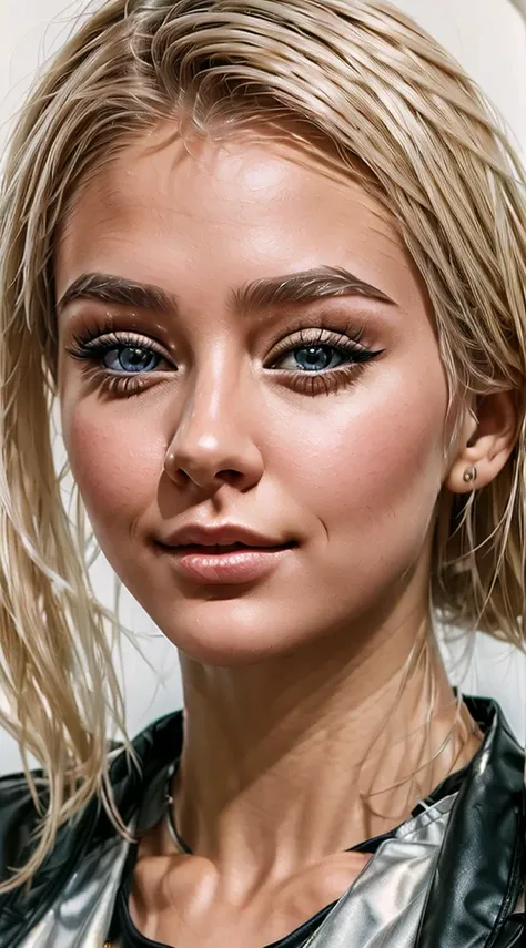 a pritty caucasian blonde girl 24 years old, that looks really realistic. so realistic that you cant tell its created with ai.