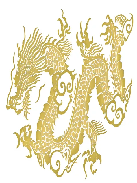 there is a gold dragon on a black background, chinese dragon engrave, golden dragon, smooth chinese dragon, chinese dragon, drag...