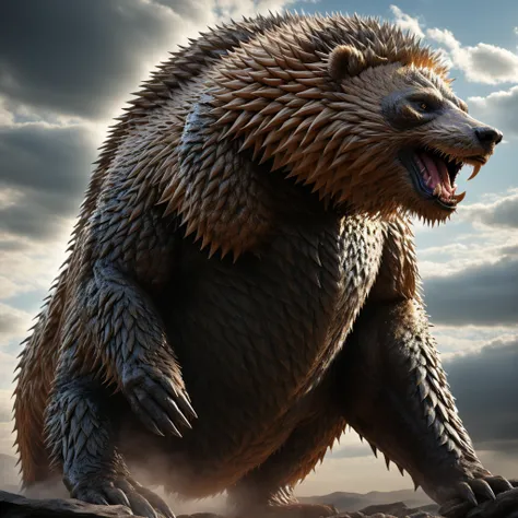 a creature that is a cross between a bear and a hedgehog