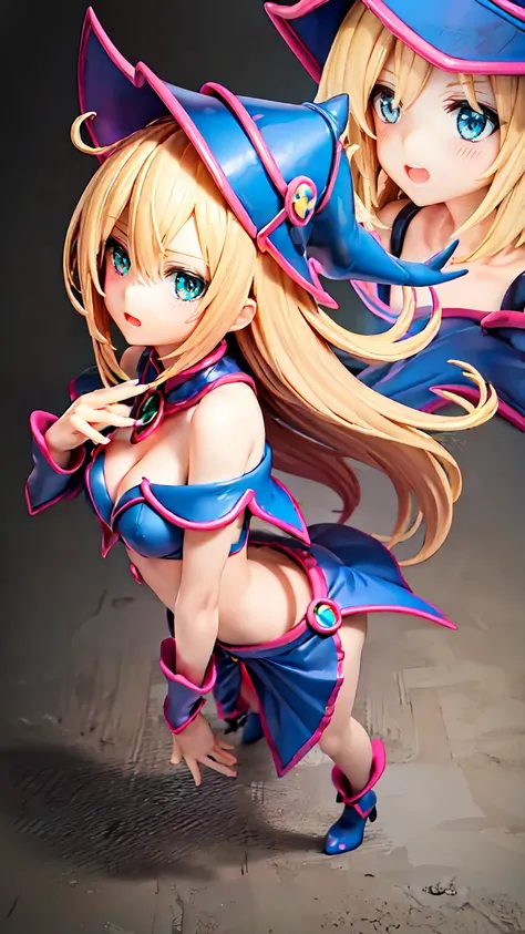 dark magician girl, Super detailed, Very detailed, masterpiece, 最high quality, 最high quality, Absurd, High resolution, Black Magician Girl, (One girl:1.2), alone, Detailed face, Dynamic pose, Hair flow, (whole body:1.1), Blonde, Long Hair, View your viewer...