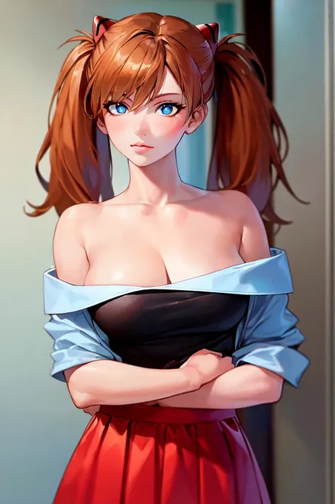 {{{{Neon Genesis Evangelion, Asuka Langley:1.9}}}}, 8k, Best Quality, Super detailed, It is high resolution., Highly detailed CG, Clear, Best aesthetic, Great shading, (Photorealistic:1.3), High contrast, Ultra-thin illustration, Shrinkage rate, Beautiful ...