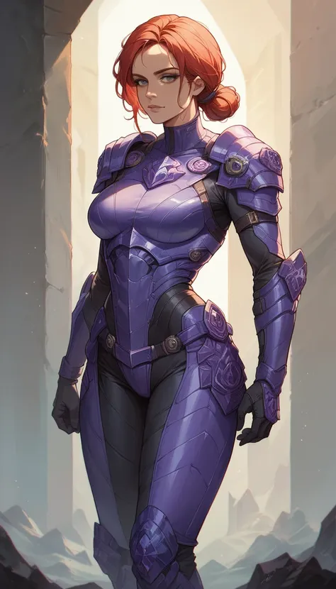 solo,female humanoid,fitness,black exosuit,full armor,multicolor trim,rgb,perfect lighting,standing,crystal trimmed,trims on armor,(purple trim lines:1.2)dynamic,seductive,NSFW,gal gadot