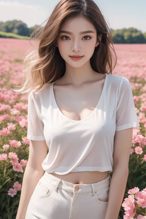 Top quality, RAW Photo, Highest Quality Image, 16K, Full body, Age 20 years old, Realistic, Photorealistic,  Beautiful Asian woman, Sexy, body, White pale skin, Beautiful hair, Wavy hair, Light Pink Hair,, Short hairstyle, Detailed face, Detailed body, Det...