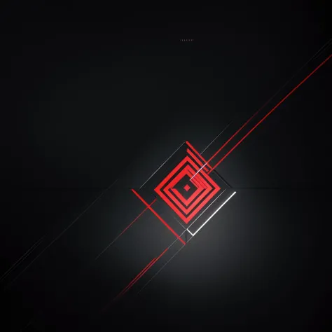 Abstract logo, music album cover, dark tones on black, highlighted red lines, red lines geometric shapes, centralized, minimalistic, 2d, few lines, slightly gothic design, completely black background, word "n.It is.n" outlined in red in the center of the i...