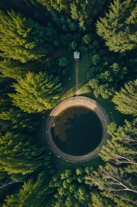 Somewhere in the forest, a young man is crying next to a dead young woman, 64K resolution,top view, evening, reality, natural 