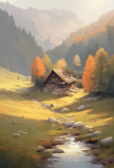 peaceful and cozy landscape 