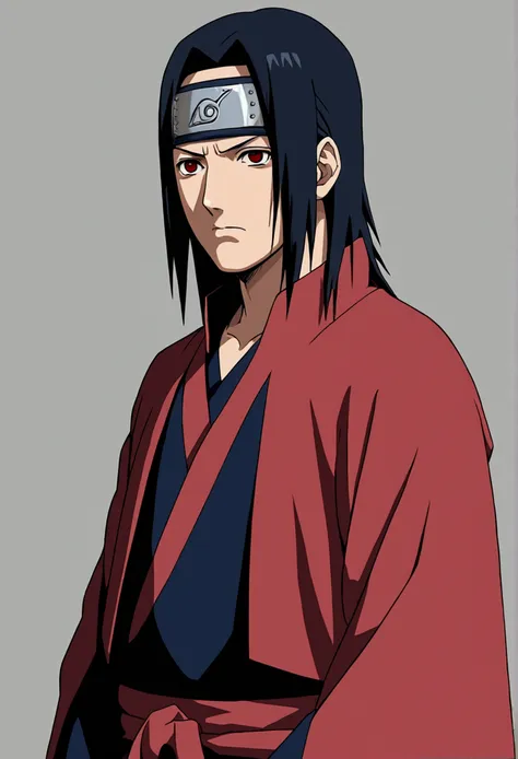 (master part, best quality, high resolution,grainy:1.2), break (uchiha itachi:1.3), full body view, long hair,forehead protector...