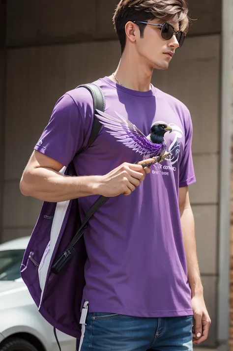 Purple Time Shirt with Falcon 