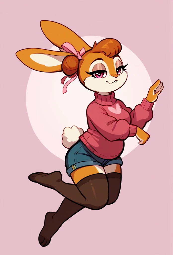 top quality, best quality, highres, masterpiece, absurdres, perfect anatomy(furry, angelic cute 1girl)(furry anthro, rabbit faci...