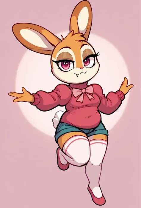 top quality, best quality, highres, masterpiece, absurdres, perfect anatomy(furry, angelic cute 1girl)(furry anthro, rabbit faci...