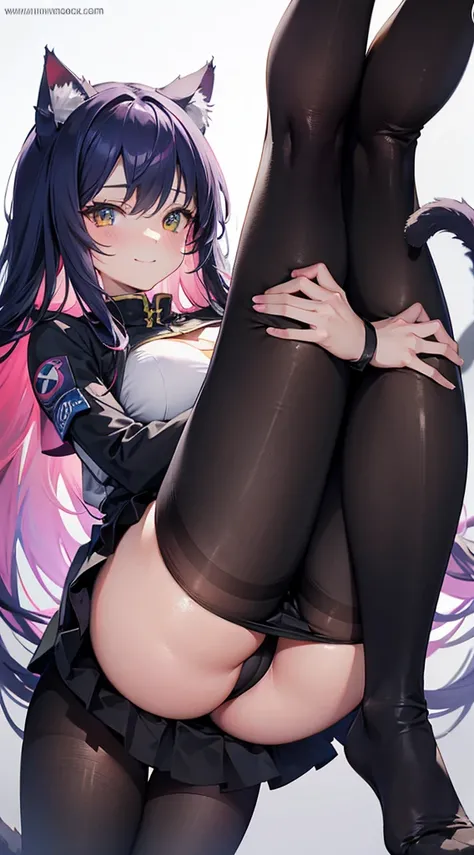 Close-up above the waist，Cat Girl，Cat Girl，Cat ear女孩，Married Woman，Mature，Female mature，Big Ass，Smile，gentle，cute，Mature，Female mature，Legs open，Legs apart，Lift your butt，Standing，Tights，Tights，Armor，Vivid colors，Skirt，Skirt，bottomwear，Combat Suit，Cat ear，...