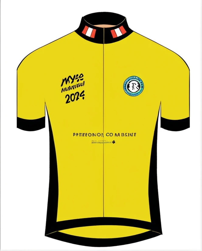 In the image the vual is a cycling jersey, place shorts underneath with the same colors