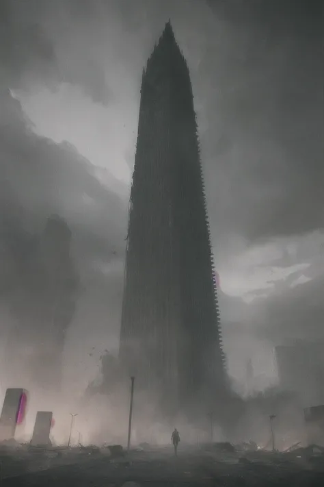 cinematic film, Realistic photograph,

In a horror-themed setting, a massive, oversized eldritch stele, towering 20 storeys high, is covered in bas-relief depicting demonic pain and suffering, along with unholy glyphs. Smoke billows from a blasphemous port...