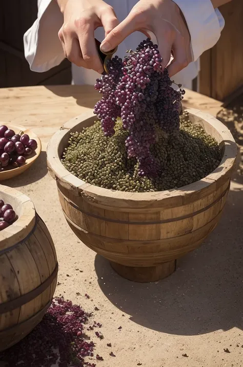 Create an image Like an olive oil press, or crushing grapes, etc. I thought of an image of someone stepping on grapes to turn into wine Something about the purpose of pain that generates growth In format for YouTube