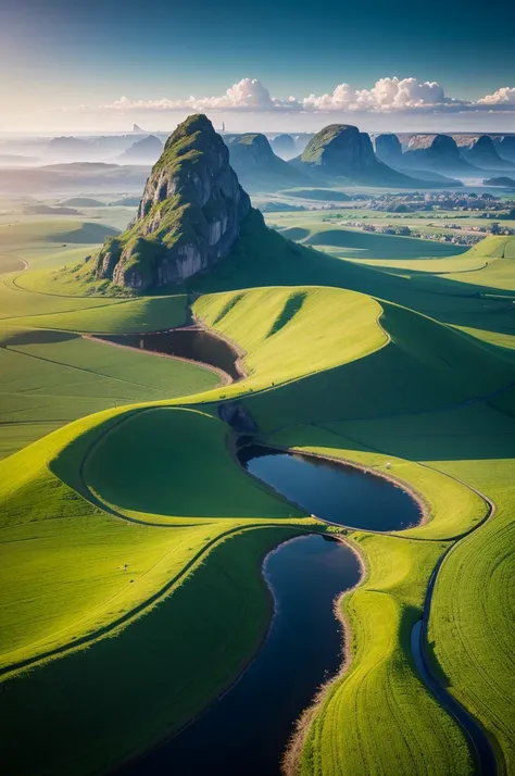 real photography by daniel kordan, panoramic shot, dutch landscapes, epic