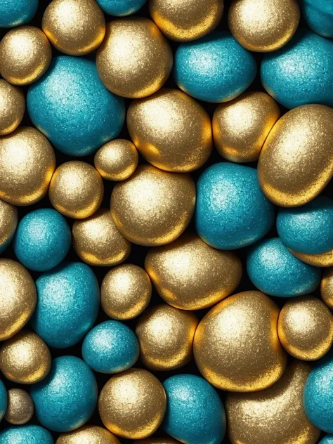 a close up of a bunch of blue and gold rocks, a microscopic photo by Mario Dubsky, deviantart, abstract art, abstract 3 d artwork, gold black and aqua colors, gold and blue, colors with gold and dark blue, amazing detail digital art, golden organic structu...